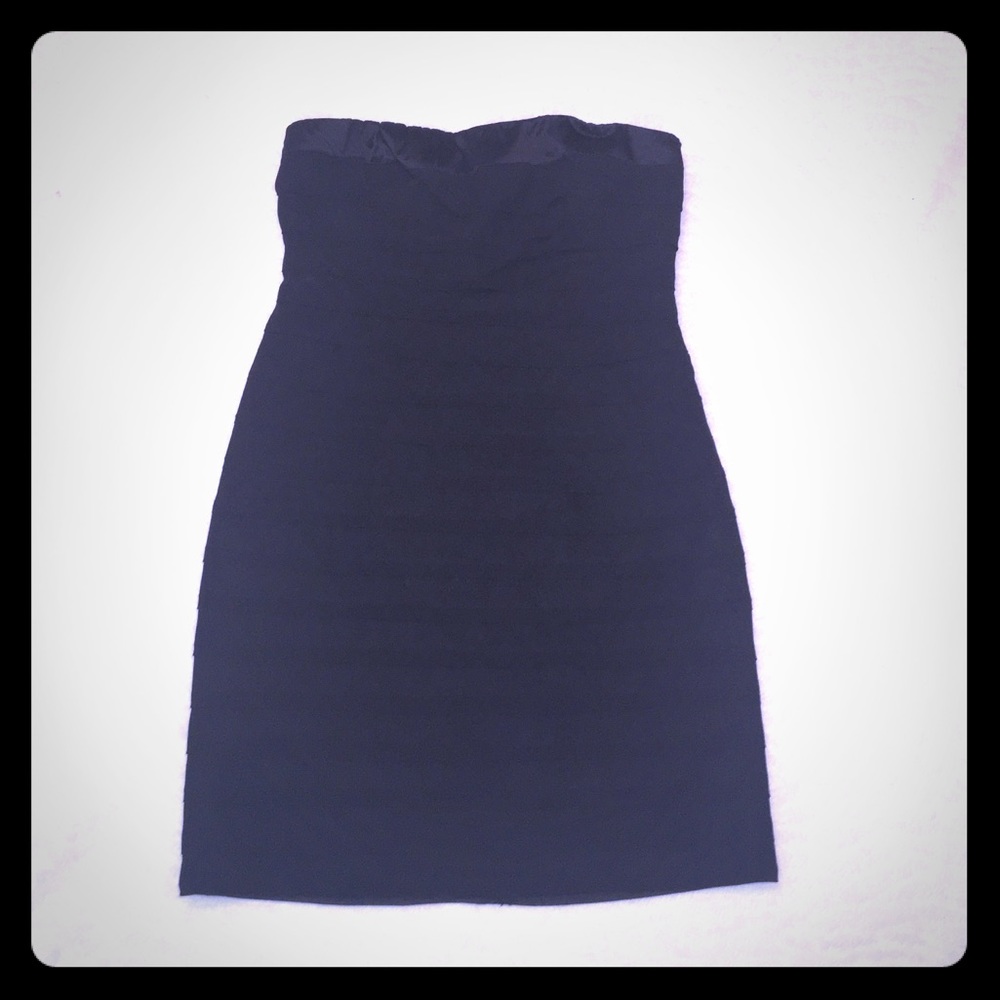 Strapless Black Formal Dress
